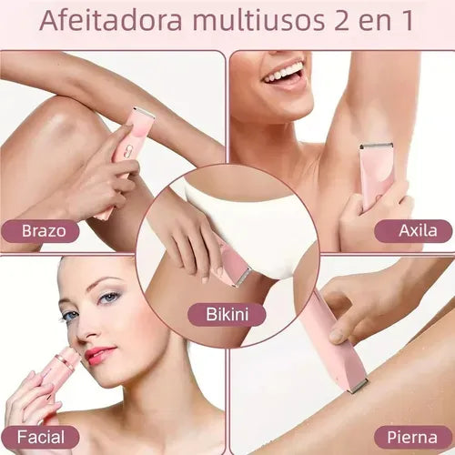 DEPILADORA ZENTORA™ 2-EN-1 IMPERMEABLE: TU PIEL DE SEDA SIN DOLOR 🌸✨